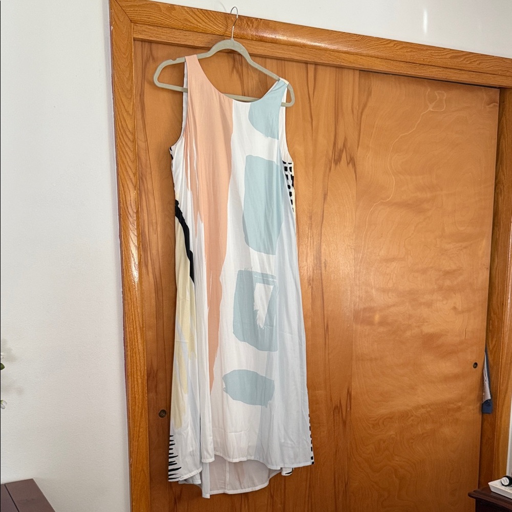 Chico's Pastel Abstract High Low Dress